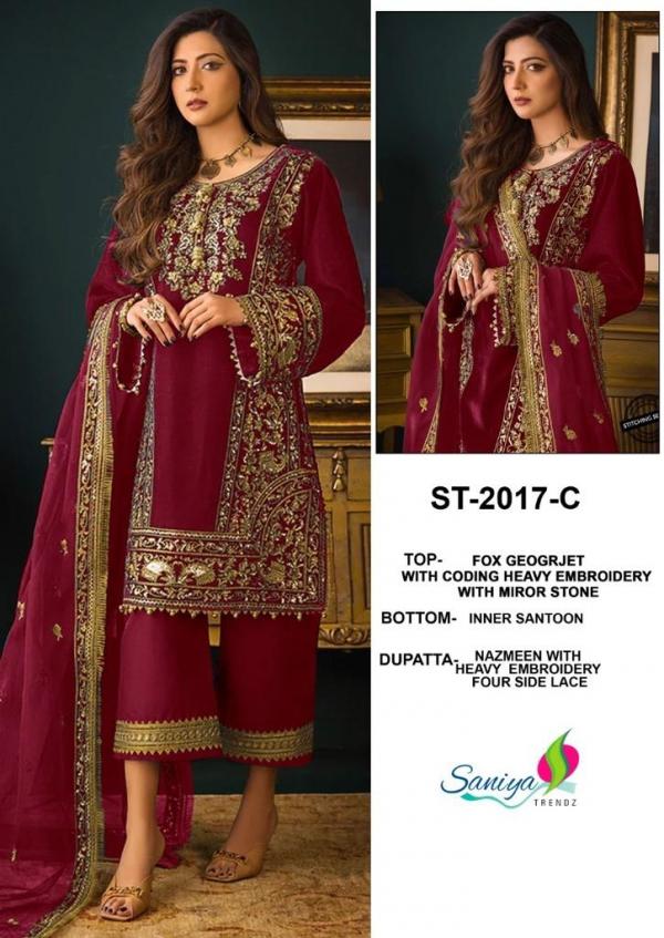 Saniya St 2017 Wedding Wear Designer Pakistani Suit Collection